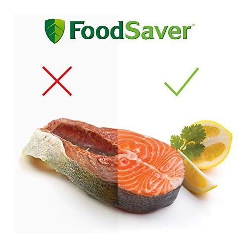  FoodSaver FFS017X Folienschweissgerat/Mariniermodus/inklusive Vakuumbeutel Starterpaket/edelstahl + Vakuum-Rollen 2 Stueck 28x550 cm/Folienrollen fuer Lebensmittel/Vakuumierer/Sous-Vi