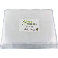 Foodsaver compatible FoodVacBags 100 Gallon Size 11-inch-by-16-Inch Vacuum Sealer Storage Bags, BPA Free, Commercial Grade, Sous Vide Cook, Better inch-per-inch value than rolls