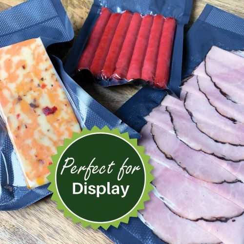  50 Pint 6 X 10 FoodVacBags Black Back Clear Front Vacuum Seal Bag Pouch, Pre-cut, Foodsaver Compatible, Perfect for Display