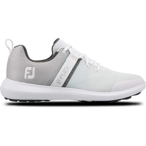  FootJoy mens Fj Flex Golf Shoe, White, 8.5 US