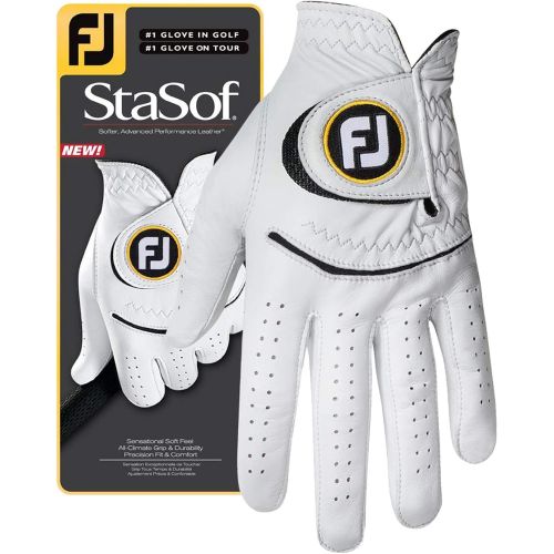  FootJoy Mens StaSof Golf Glove (White)