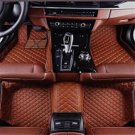 Footpadus Car Floor Mats for Infiniti QX80-5 Seats 2014-2018 Waterproof Custom Fit Car Mats (Brown)