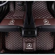 Footpadus Custom Fit XPE Leather 3D Full Surrounded Waterproof Car Floor Mats for Mercedes-Benz C200 C250 C280 C300 C350 C43 C63 car Floor mat with Logo (Coffee, Benz C Class 4 Door 2009-201