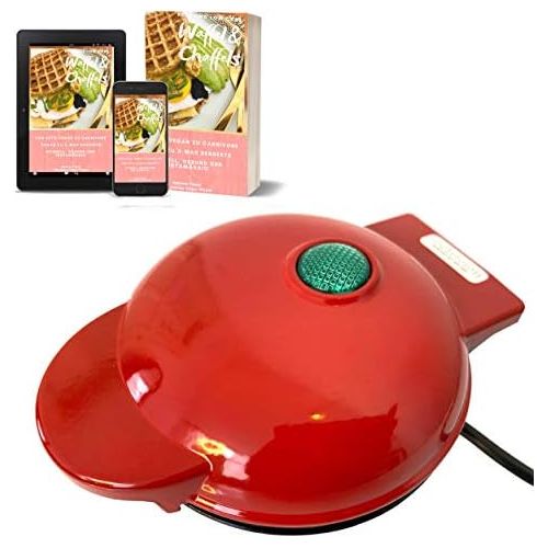  [아마존베스트]FOOTRICION Waffle Iron and Chaffle Iron - Includes Waffle Cookbook