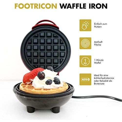  [아마존베스트]FOOTRICION Waffle Iron and Chaffle Iron - Includes Waffle Cookbook