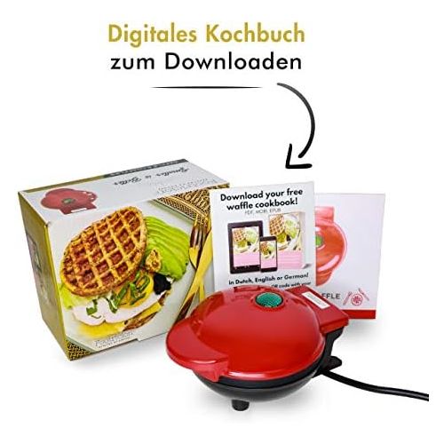  [아마존베스트]FOOTRICION Waffle Iron and Chaffle Iron - Includes Waffle Cookbook