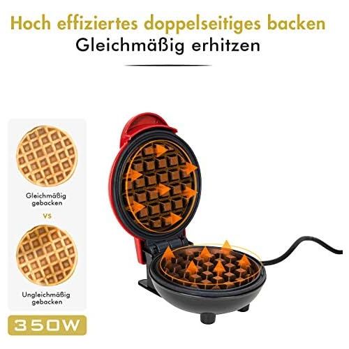  [아마존베스트]FOOTRICION Waffle Iron and Chaffle Iron - Includes Waffle Cookbook