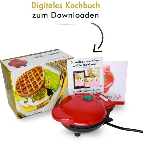  [아마존베스트]FOOTRICION Waffle Iron and Chaffle Iron - Includes Waffle Cookbook