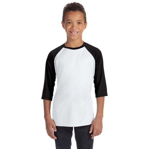  For Team 365 Youth WhiteBlack Baseball T-shirt