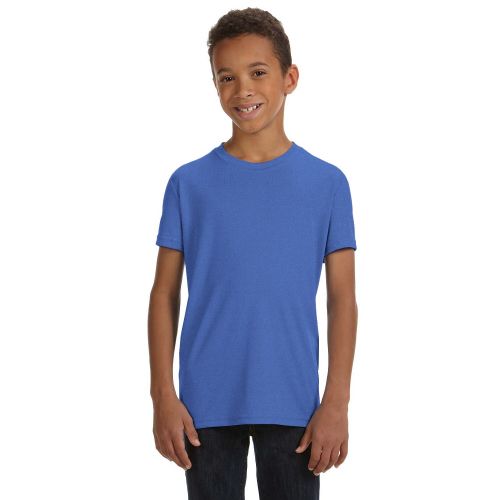  For Team 365 Boys Royal Blue Heather Performance Short-sleeved T-shirt