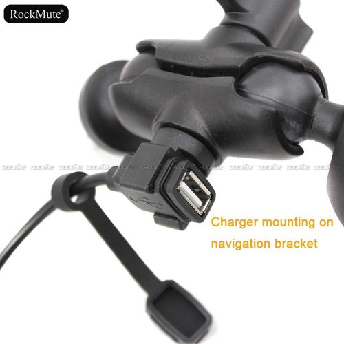  For YAMAHA YZF-R6S 2006 2007 2008 2009 Adjustable Mobile Phone Bracket Sport Camera Recorder Stay Mount GPS Navigation Support Holder 12V USB Charger Outlet Socket Waterproof Charg