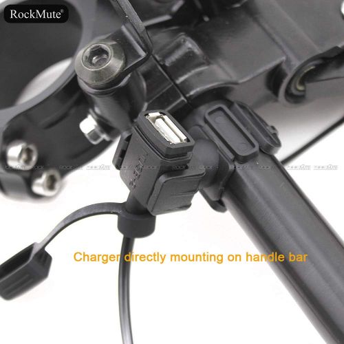  For Yamaha YZF R6 YZF-R6 2005 Adjustable Mobile Phone Bracket Sport Camera Recorder Stay Mount GPS Navigation Support Holder 12V USB Charger Outlet Socket Waterproof Charge Port Bi