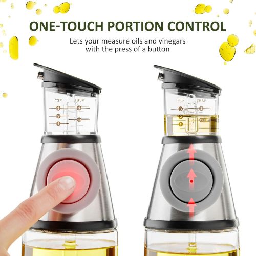  For best prep For Best Prep Olive oil dispenser - Olive oil bottle - Vinegar and soy sauce dispenser 17 oz or 500 ml capacity  any simple syrup fits - for all your cooking purposes