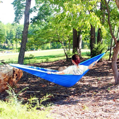  Forbidden SHINE HAI Camping Hammock, Lightweight Parachute Nylon Garden Hammock, Portable Bed for Backpacking, Camping, Travel, Beach, Yard