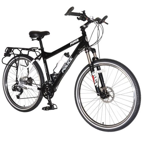  Force Pursuit Police Bicycle, 27.5 inch wheels, four frame sizes available in black or white