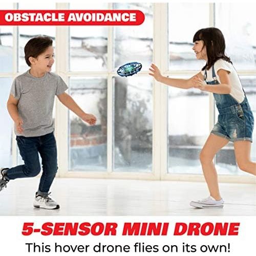  [아마존베스트]Hand Operated Drones for Kids or Adults - Scoot Hands Free Mini Drone Helicopter, Easy Indoor Small Orb Flying Ball Drone Toys for Boys or Girls (Blue)