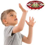 [아마존베스트]Hand Operated Drones for Kids or Adults - Scoot Hands Free Mini Drone Helicopter, Easy Indoor Small Orb Flying Ball Drone Toys for Boys or Girls (Red)