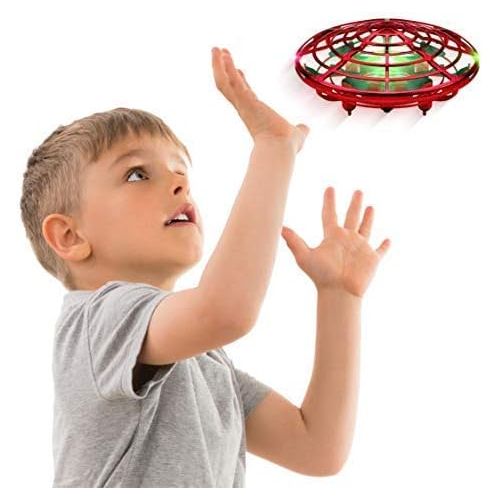  [아마존베스트]Hand Operated Drones for Kids or Adults - Scoot Hands Free Mini Drone Helicopter, Easy Indoor Small Orb Flying Ball Drone Toys for Boys or Girls (Red)