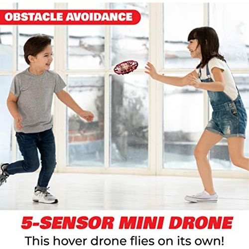 [아마존베스트]Hand Operated Drones for Kids or Adults - Scoot Hands Free Mini Drone Helicopter, Easy Indoor Small Orb Flying Ball Drone Toys for Boys or Girls (Red)