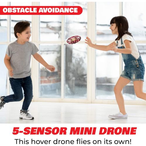  [아마존베스트]Hand Operated Drones for Kids or Adults - Scoot Hands Free Mini Drone Helicopter, Easy Indoor Small Orb Flying Ball Drone Toys for Boys or Girls (Red)