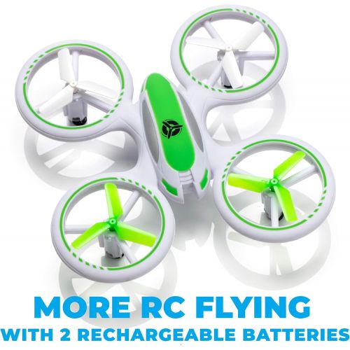  Force1 UFO 3000 LED Mini Drones for Kids - Small RC Drones for Beginners, Mini Quadcopter w/ 2 Drone Batteries and Remote Control