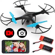 Force1 U45WF FPV RC Drone with Camera - VR Capable WiFi Quadcopter Remote Control Flying Drone with 720p HD Camera Live Video, 6 Axis Gyro, Altitude Hold, Headless Mode, and 2 Dron