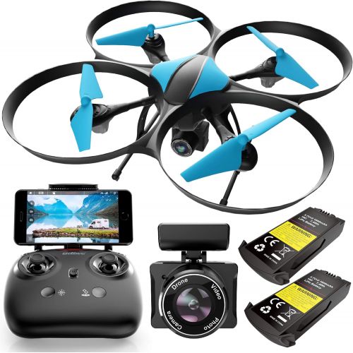  Force1 Drone with Camera Live Video Quadcopter  U49WF RC WiFi FPV Drones with Camera for Adults or Kids, 720p HD Camera Drones for Beginners wExtra Battery