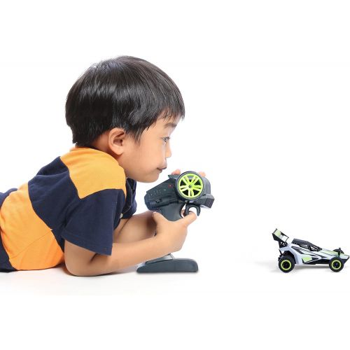  Force1 Fast Remote Control Car - Rebel 132 Scale RC Buggy with Ramp and Cones for All Terrain RC Cars Rechargeable Stunt RC Cars for Kids and Adults