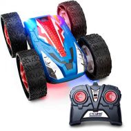 Force1 Fast Remote Control Car for Kids Cyclone Double-Sided Flip RC Car with Bright LED Lights and Off Road Tires for Stunt RC Cars