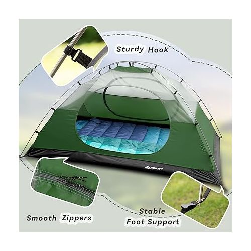  Forceatt Camping Tent 2/3/4 Person, Professional Waterproof & Windproof Lightweight Backpacking Tent Suitable for Outdoor,Hiking,Camping, Mountaineering and Travel