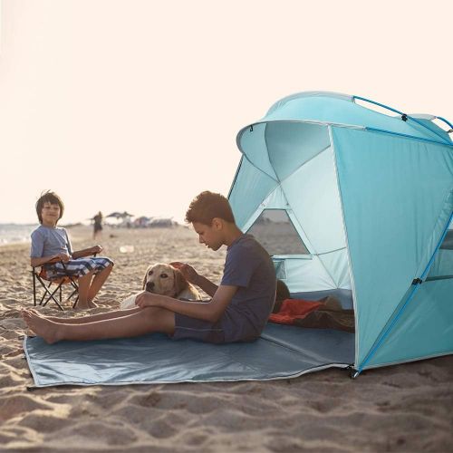  Forceatt 2 and 3 People Beach Camping Shade Tent,Sunscreen UPF50 +, Simple Installation, Light and Easy to Carry, Seaside Vacation Beach Camping is The First Choice.