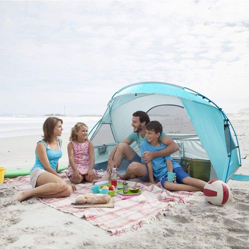  Forceatt 2 and 3 People Beach Camping Shade Tent,Sunscreen UPF50 +, Simple Installation, Light and Easy to Carry, Seaside Vacation Beach Camping is The First Choice.