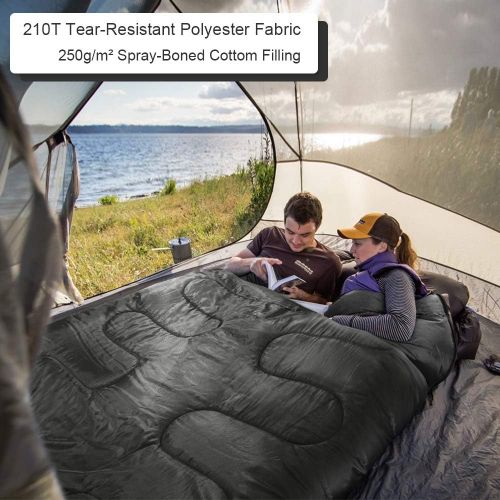  Forceatt?Sleeping?Bags?for?Adults,?Ultralight?Sleeping?Bags?for?1?and?2?Person,?Lightweight?Sleeping?Bag?with?Stora