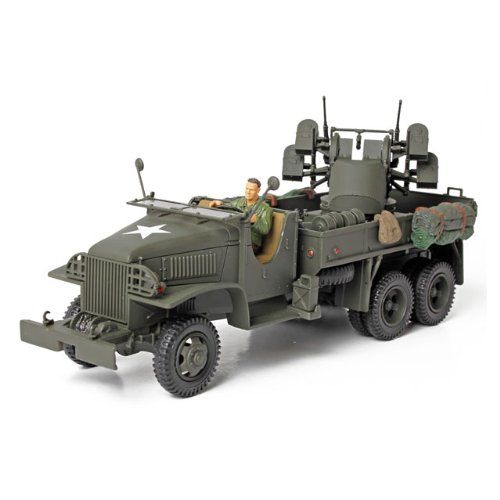  Forces Of Valor Unimax Forces of Valor 132 GMC 2.5 Ton Cargo Truck with 4x0.5 AA Machine Gun Assembled Diecast Military Model