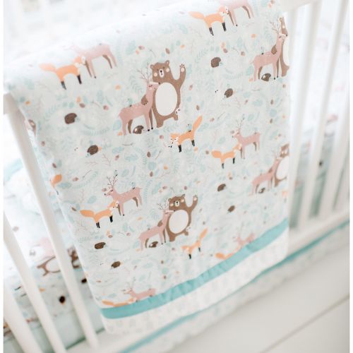  Forest Friends 3pc Crib Bedding Set