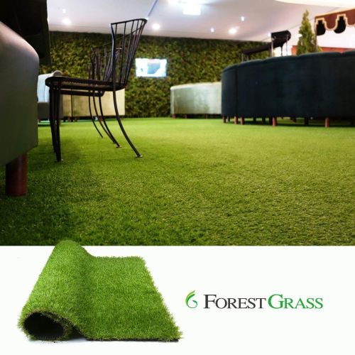  Forest Grass 7FT x 13FT Artificial Carpet Fake Grass Synthetic Thick Lawn Pet Turf for Dogs Perfect for Indoor/Outdoor, 13 7 91 Square ft, Green