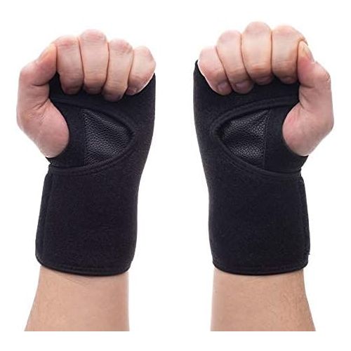  Foretra PAIR Advanced Wrist Support Carpal Tunnel Splint - Black Wrist Brace for Immediate Pain Relief from Carpal Tunnel Syndrome CTS, Wrist Pain, Sprains, RSI and Arthritis (Incl