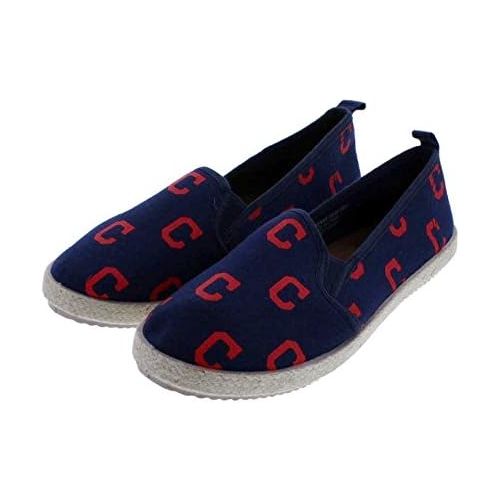  Forever Collectibles MLB Team Logo Womens Canvas Espadrille Slip On Flats Shoes