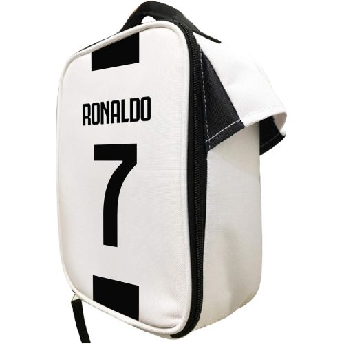  Forever Inc Cristiano Ronaldo #7 Soccer Jersey Lunch Premium CR7 Fan Gift Unique School Lunch Box Dimensions H 9.25 x W 7.3 x D 3.5 in