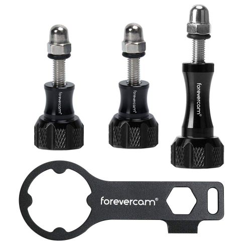  Forevercam 5-in-1 Action Camera Aluminum Thumbscrew Accessories Tripod Mount Adapter kit for GoPro Session, Fusion，Hero,6, 5, 4, 3+, 3, 2, 1