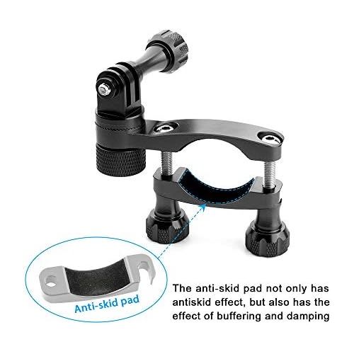  Forevercam Updated Version(360°Rotation and Lock Any Direction) 0.6-1.3inch All-Aluminum Bike/Motorcycle Handlebars, Seat Post ,Ski Pole Mount for Gopro Hero 10/9/8/7/6/5/4 ,HD DJI Osmo Actio