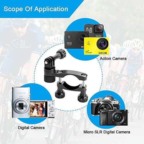  Forevercam Updated Version(360°Rotation and Lock Any Direction) 0.6-1.3inch All-Aluminum Bike/Motorcycle Handlebars, Seat Post ,Ski Pole Mount for Gopro Hero 10/9/8/7/6/5/4 ,HD DJI Osmo Actio