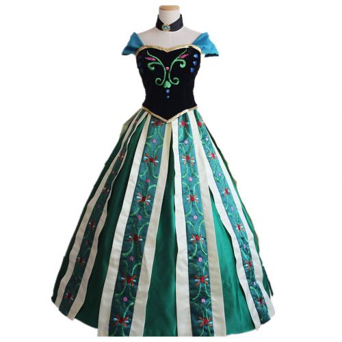  Forevercos forevercos Adult Female Princess Skirt Anna Cosplay Costume Dress Halloween Costume