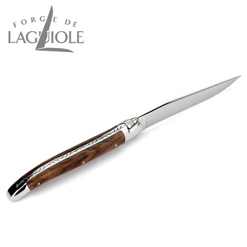  Forge De LaguioleSet of 2from France High-Shine French Table KnifeSteel Handle Walnut