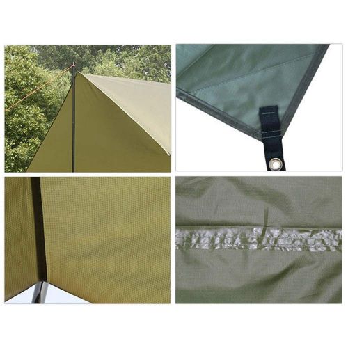  Forgiven Camping shelter 9.8x9.8 Feet Waterproof Tarp Shelter Hammock Rain Fly Tent Sunshade with Stakes Poles Ropes Survival Gear Kit for Camping Backpacking Fishing Beach