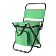 Forgiven Folding Camping Chair Portable Backpage Folding Chair with Ice Insulation Bag for Traveling Camping Hiking BBQ Multi-Function Outdoor Foldable Chair Stools with Storage Bag