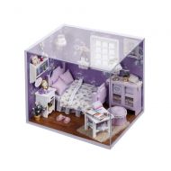 Forgiven-kids toys DIY House Kit 3D Puzzles Handmade Miniature Dollhouse DIY Kit Sweet Sunshine Cabin Dollhouses Accessories Dolls Houses with Furniture & LED Best Birthday Gifts for Women and Girls