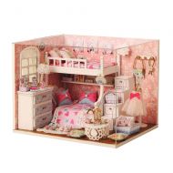 Forgiven-kids toys DIY House Kit 3D Puzzles Handmade Miniature Dollhouse DIY Kit Dream of Dreams Lavender Story Dollhouses Accessories Dolls Houses with Furniture & LED Best Birthday for Women an