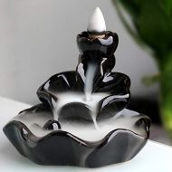 인센스스틱 Foride Incense Burner, Backflow Incense Holder Ceramic Incense Cones Burner Incense Stick Holder Backflow Incense Burner Home Decor Handicraft Gift with 10 Free Cones