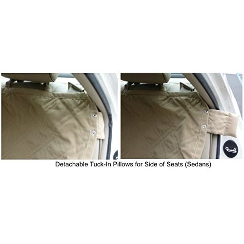  Formosa Covers Deluxe Quilted and Padded Dog Car Seat Cover with Non-Slip Back Best for Car Truck and SUV - Make Travel with Your Pet Always an Option - 3 Sizes and Colors (Black, Grey, Taupe)